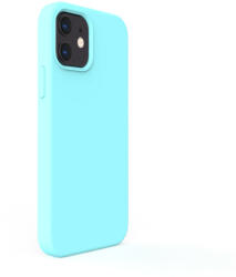 Lemontti Husa Lemontti Husa Liquid Silicon iPhone 12 Mini Tiffany Blue (protectie 360°, material fin, captusit cu microfibra) (LEMCLSXIIMTB) - vexio