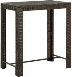 vidaXL Masă de bar de grădină, maro, 100 x 60, 5 x 110, 5 cm, poliratan (45873)