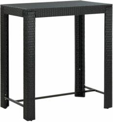 vidaXL Masă de bar de grădină, negru, 100 x 60, 5 x 110, 5 cm, poliratan (45874)