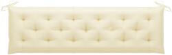 vidaXL Pernă bancă de grădină, alb crem, 180x50x7 cm, textil oxford (314970)