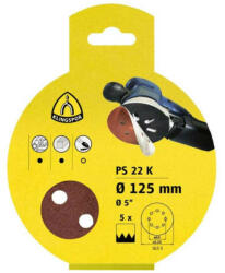 Klingspor PS 22 K excenter csiszolópapír tépőzáras GLS 5 P80 125mm (5db/csomag) (KL241626) - megatool