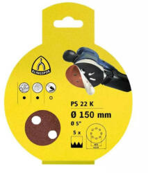 Klingspor PS 22 K excenter csiszolópapír tépőzáras GLS 51 P60 150mm (5db/csomag) (KL319069) - megatool