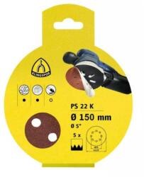 Klingspor PS 22 K excenter csiszolópapír tépőzáras GLS 51 P80 150mm (5db/csomag) (KL319070) - megatool