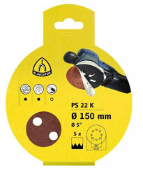 Klingspor PS 22 K excenter csiszolópapír tépőzáras GLS 51 P120 150mm (5db/csomag) (KL319071) - megatool