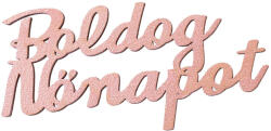 Valex Decor 4db. "Boldog Nőnapot! " festett fa felirat 10 x 5cm - Pezsgő színű (MT9-35)