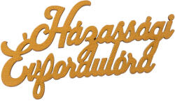 Valex Decor 4db. "Házassági évfordulóra" festett fa felirat 11 x 6cm - Arany (MT12-02)