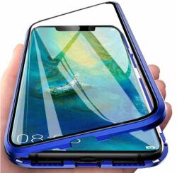 Mágneses kétoldalas védõtok Edzett üveggel Samsung Galaxy Note 20 - kék