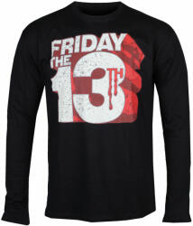 HYBRIS Bluza cu mânecile lungi Friday The 13th pentru bărbați - Block Logo - Negru - HYBRIS - WB-19-F13TH002-H63-15-BK