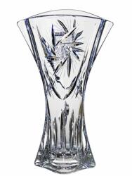 Black Crystal - Ajka Victoria * Kristály Váza 31, 5 cm (Orb17193)