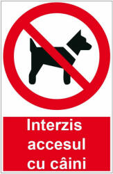  Sticker indicator Interzis accesul cu caini