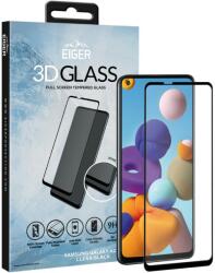 Eiger Husa Eiger Folie Sticla 3D Edge to Edge Samsung Galaxy A21s Clear Black (0.33mm, 9H, perfect fit, curved, oleophobic) (EGSP00618) - vexio