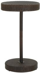 vidaXL Masă de grădină, maro, 60, 5 x 106 cm, poliratan (45855)