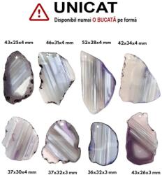  Pandantiv Agata Dungata Colorata Neregulata cu Gaura - 36-52 x 26-32 x 3-4 mm - 1 Buc