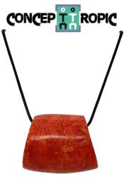  Pandantiv Coral Rosu de Forma Butoias-Neregulata - 31-33 x 26-29 x 17-21 mm - 1 Buc