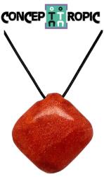  Pandantiv Coral Rosu de Forma Patrata - 30-32 x 31-32 x 13-15 mm - 1 Buc