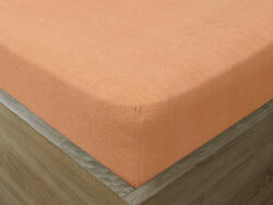 Goldea cearceafuri de pat din terry cu elastic - culoare somon 180 x 200 cm