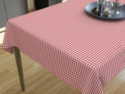 Goldea față de masă 100% bumbac - carouri roșii și albe 80 x 80 cm