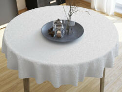 Goldea față de masă decorativă - argintiu sclipicioasă - rotundă Ø 130 cm