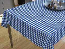 Goldea față de masă decorativă menorca - carouri mari albastru-alb 140 x 220 cm Fata de masa