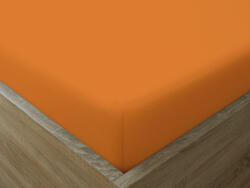 Goldea cearceaf de pat 100% bumbac cu elastic - portocaliu 90 x 200 cm