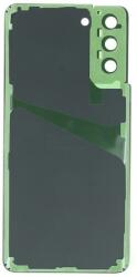 tel-szalk-1923324 Samsung Galaxy S21 Plus fekete Akkufedél hátlap - kamera lencse burkolati elem ragasztóval (tel-szalk-1923324)