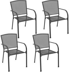 vidaXL Antracitszürke acél hálós kültéri szék (310154)