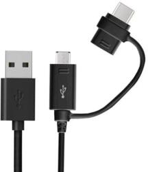 Samsung USB-A apa - USB-C/microUSB apa Adatkábel - Fekete (ECO csomagolásban) (EP-DG950DBE)