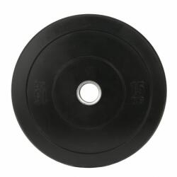 Sportmann Гумена тежест Bumper Plate SPORTMANN 15 кг / 51 мм- Черен