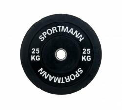 Sportmann Greutate Bumper Plate SPORTMANN - 25 kg / 51 mm - Negru (SM1255-1) - sport-mag