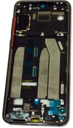 tel-szalk-011128 Xiaomi Mi 9 SE fekete előlap lcd keret, burkolati elem (tel-szalk-011128)