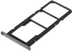 tel-szalk-1923796 Huawei Enjoy 8e / Y6 (2018) fekete SIM & SD kártya tálca (2 sim kártyás verziók) (tel-szalk-1923796)