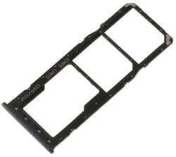 tel-szalk-1923748 Samsung Galaxy A30 / A30s / A50 / A50s fekete SIM & SD kártya tálca (2 sim kártyás verziók) (tel-szalk-1923748)