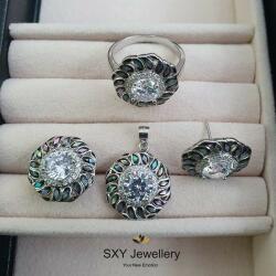 SXY Jewellery Дамски сребърен комплект с Кралски седеф | ss0481