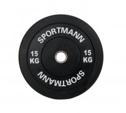 Sportmann 15 kg 51 mm black Súlytárcsa