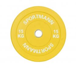 Sportmann 15 kg 51 mm yellow Súlytárcsa