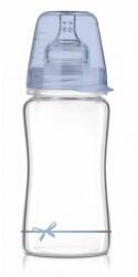 LOVI Шише Lovi - Baby Shower, стъклено, 250 ml, 3 м+, синьо (74/204_b) - ozone