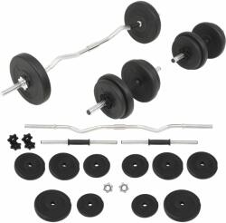 vidaXL Set de haltere și gantere 30 kg (91400)