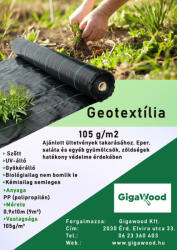 Gigawood Geotextília PP szőtt 105 gr 0, 9x10 m 9m2