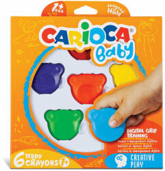 CARIOCA Maci formájú Baby Teddy zsírkréta 6 db-os - Carioca (42956) - jatekshop