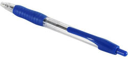 BLUERING Golyóstoll 0, 7mm, nyomógombos, gumírozott fogórész, kék átlátszó test, Bluering® R2, írásszín kék (JJ20248) - iroszer24