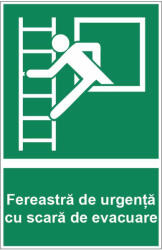 Sticker indicator Fereastra de urgenta cu scara de evacuare
