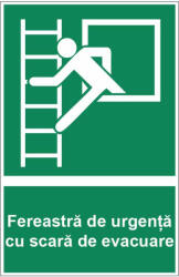  Sticker indicator Fereastra de urgenta cu scara de evacuare