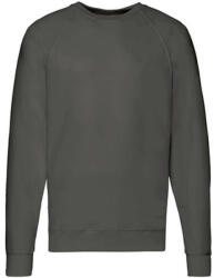 Fruit of the Loom Férfi pulóver hosszú ujjú Fruit of the Loom Lightweight Raglan Sweat - 2XL, Világos grafitszürke
