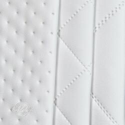 PIK 15 - nagykockás, steppelt, textilbőr bútorszövet, fehér