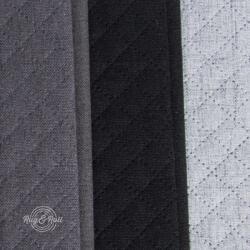  CABLO CARO 16 - fekete, steppelt mintás bútorszövet
