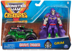Spin Master Monster Jam: Mașinuță Grave Digger cu figurină Grim (20126733)