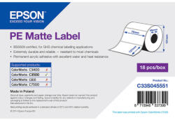 Epson matt, műanyag (PE) etikett címke, 76*127 mm, 220 címke/tekercs (rendelési egység 18 tekercs/doboz) (C33S045551) - dunasp