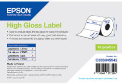 Epson fényes, papír etikett címke, 76*51 mm, 610 címke/tekercs (rendelési egység 18 tekercs/doboz) (C33S045542) - dunasp
