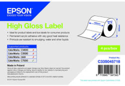 Epson fényes, papír etikett címke, 102*76 mm, 1570 címke/tekercs (rendelési egység 4 tekercs/doboz) (C33S045718) - dunasp