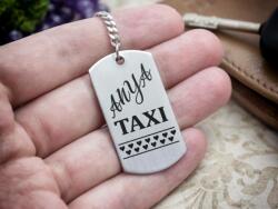 R. M. ékszer Acél kulcstartók Anya taxi bérlet acél medálos kulcstartó (13219-RM-D)